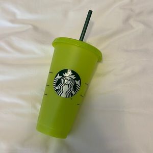 Starbucks Green Plastic Reusable Cold Cup